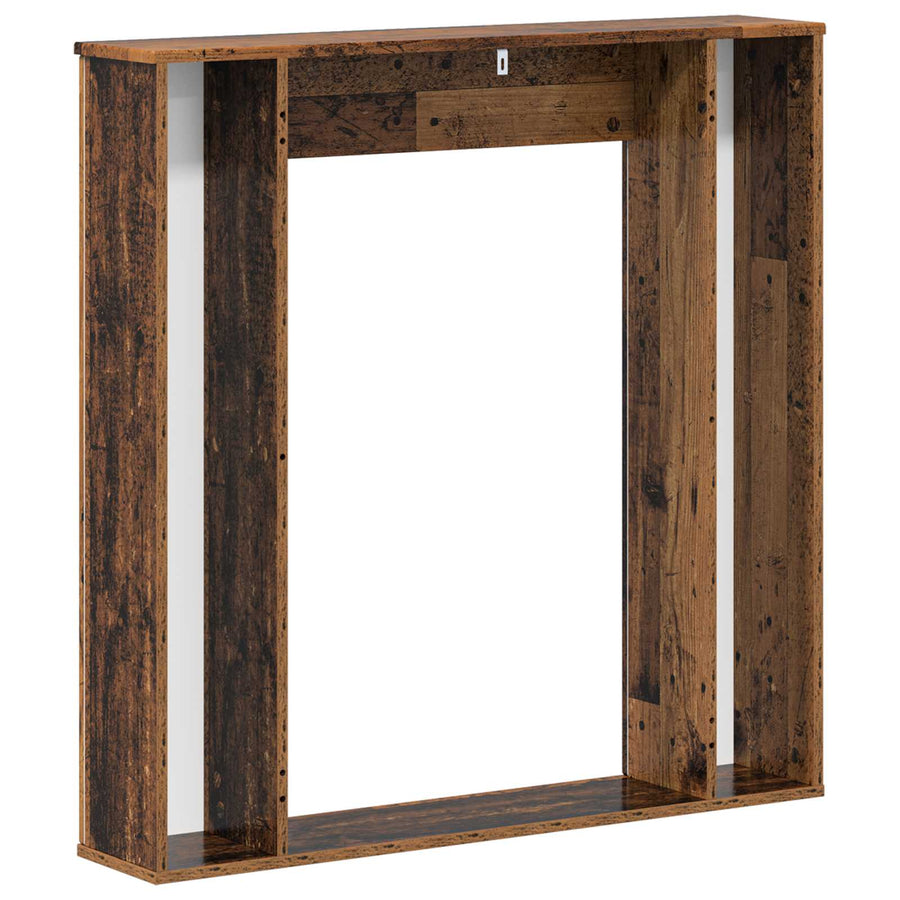 Haardomlijsting Oud hout 100 x 20 x 100 cm Bewerkt hout