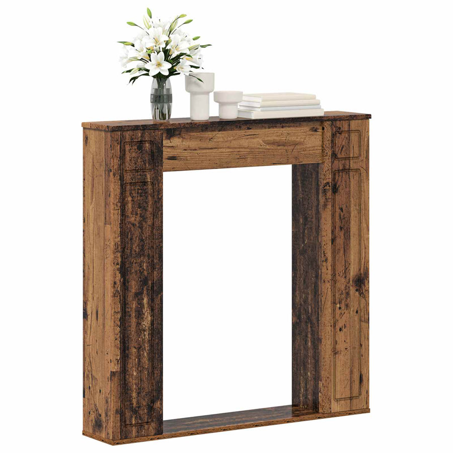 Haardomlijsting Oud hout 100 x 20 x 100 cm Bewerkt hout