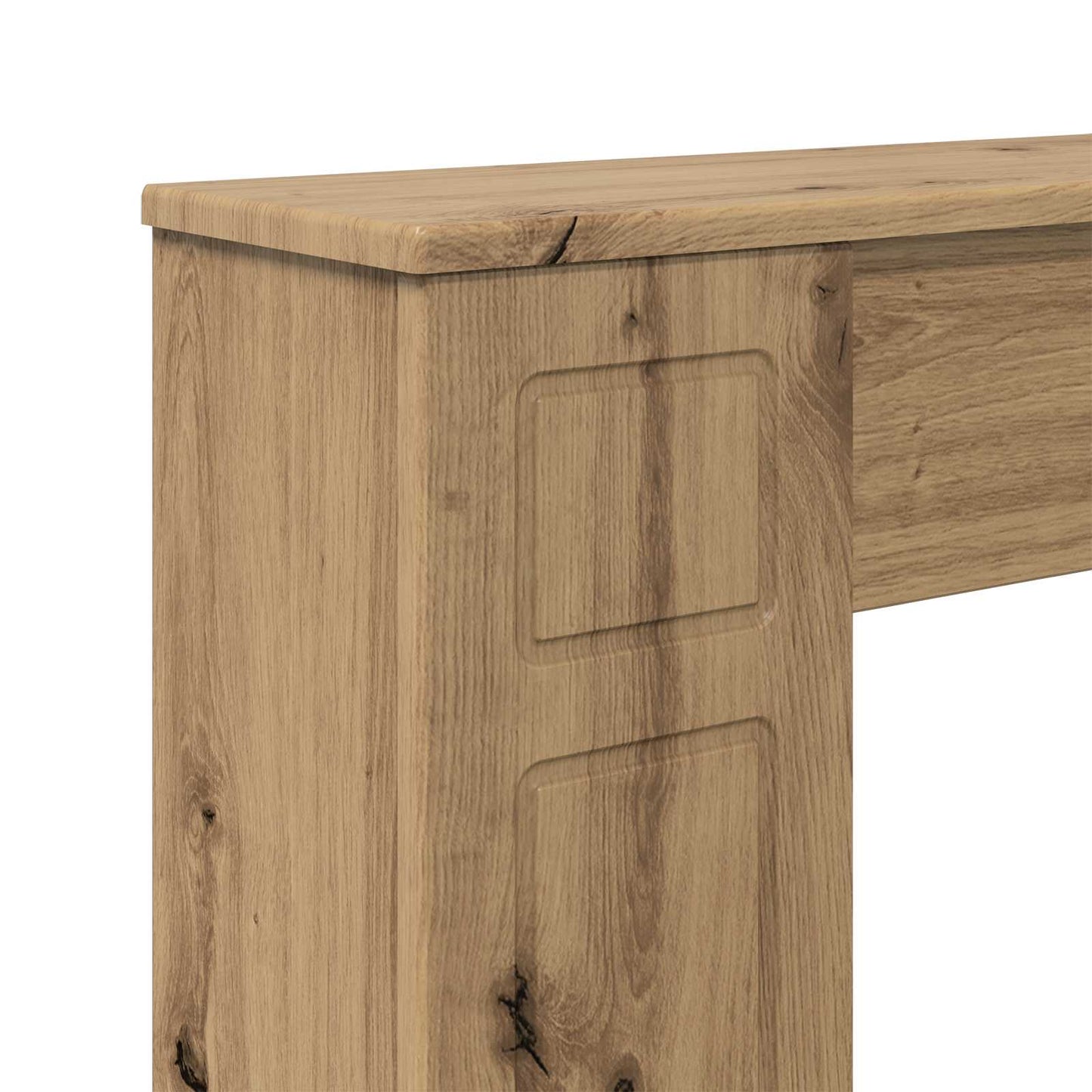 Haardomlijsting Artisanaal eiken 100 x 20 x 100 cm Bewerkt hout