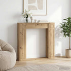 Haardomlijsting Artisanaal eiken 100 x 20 x 100 cm Bewerkt hout