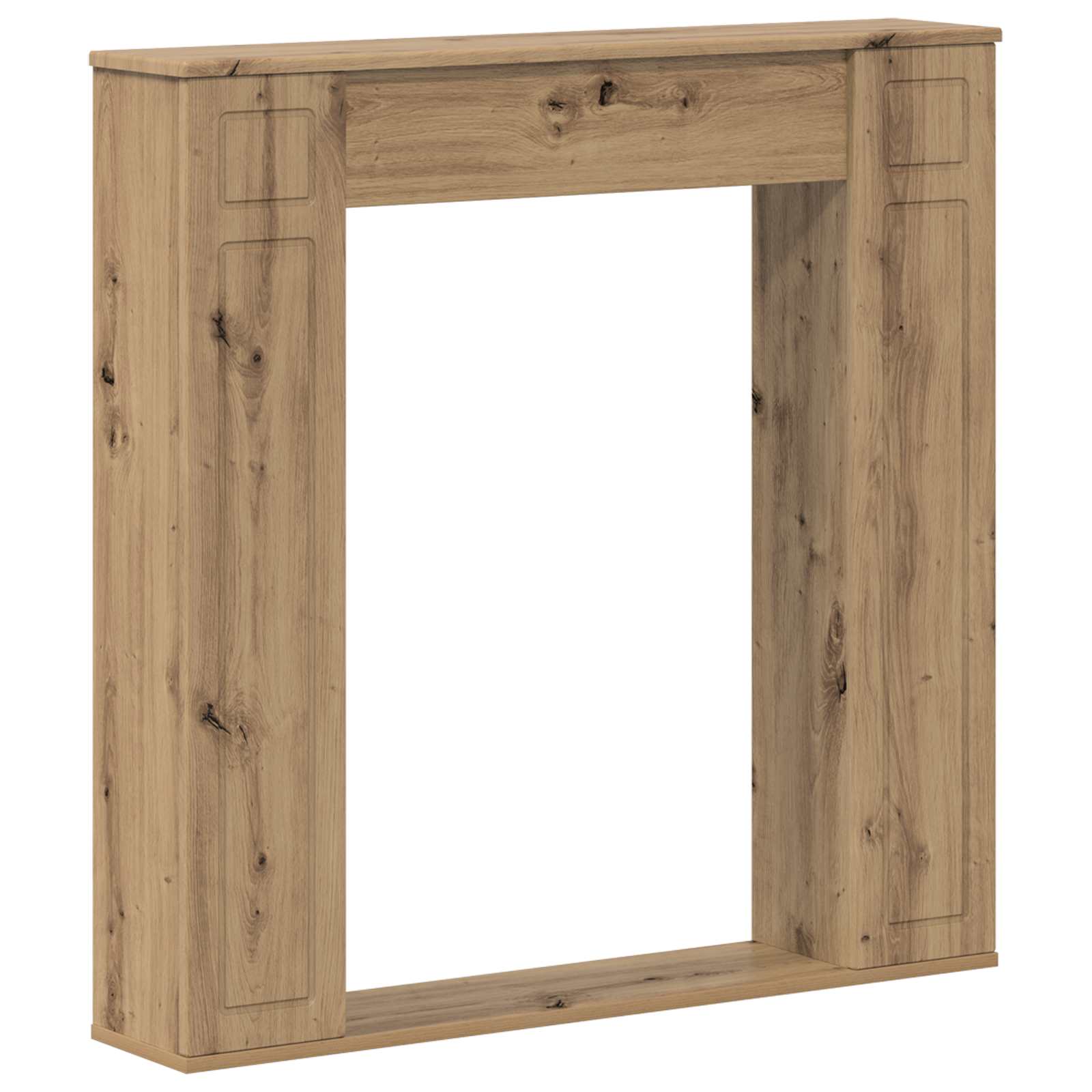 Haardomlijsting Artisanaal eiken 100 x 20 x 100 cm Bewerkt hout