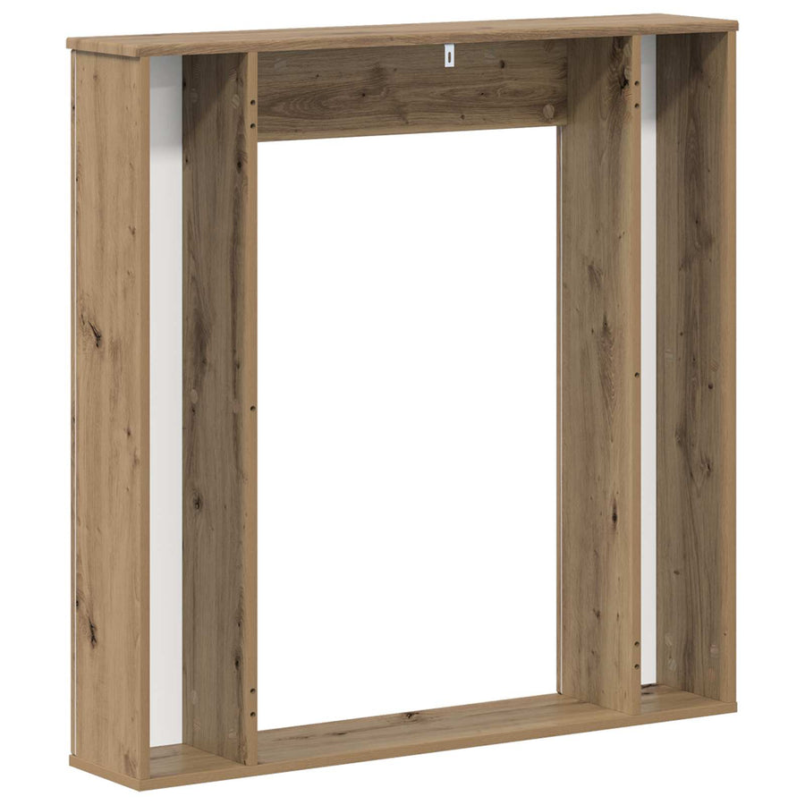 Haardomlijsting Artisanaal eiken 100 x 20 x 100 cm Bewerkt hout