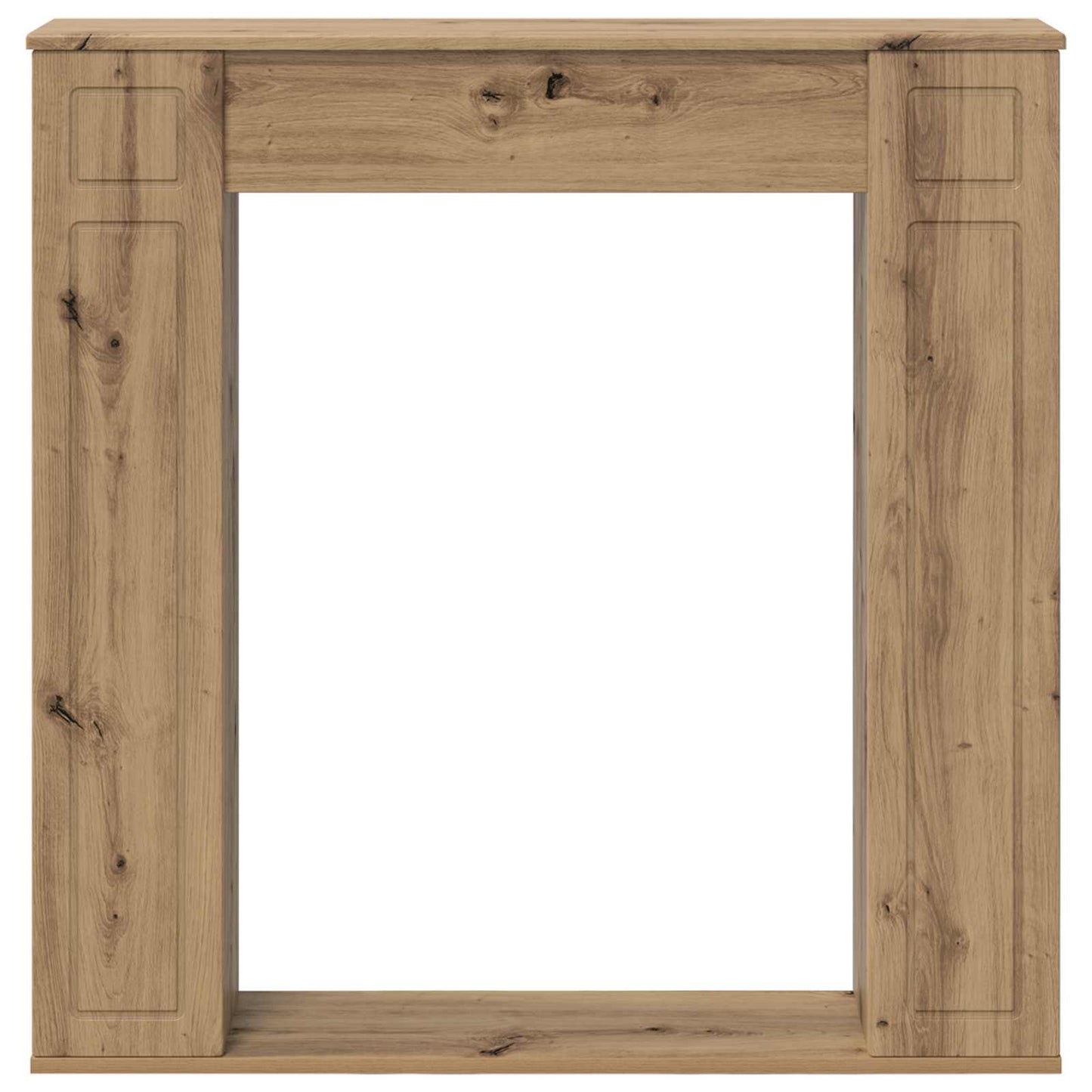 Haardomlijsting Artisanaal eiken 100 x 20 x 100 cm Bewerkt hout