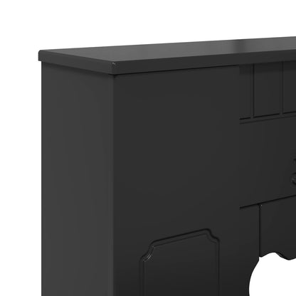 Haardomlijsting Zwart 93 x 20 x 89 cm Bewerkt hout