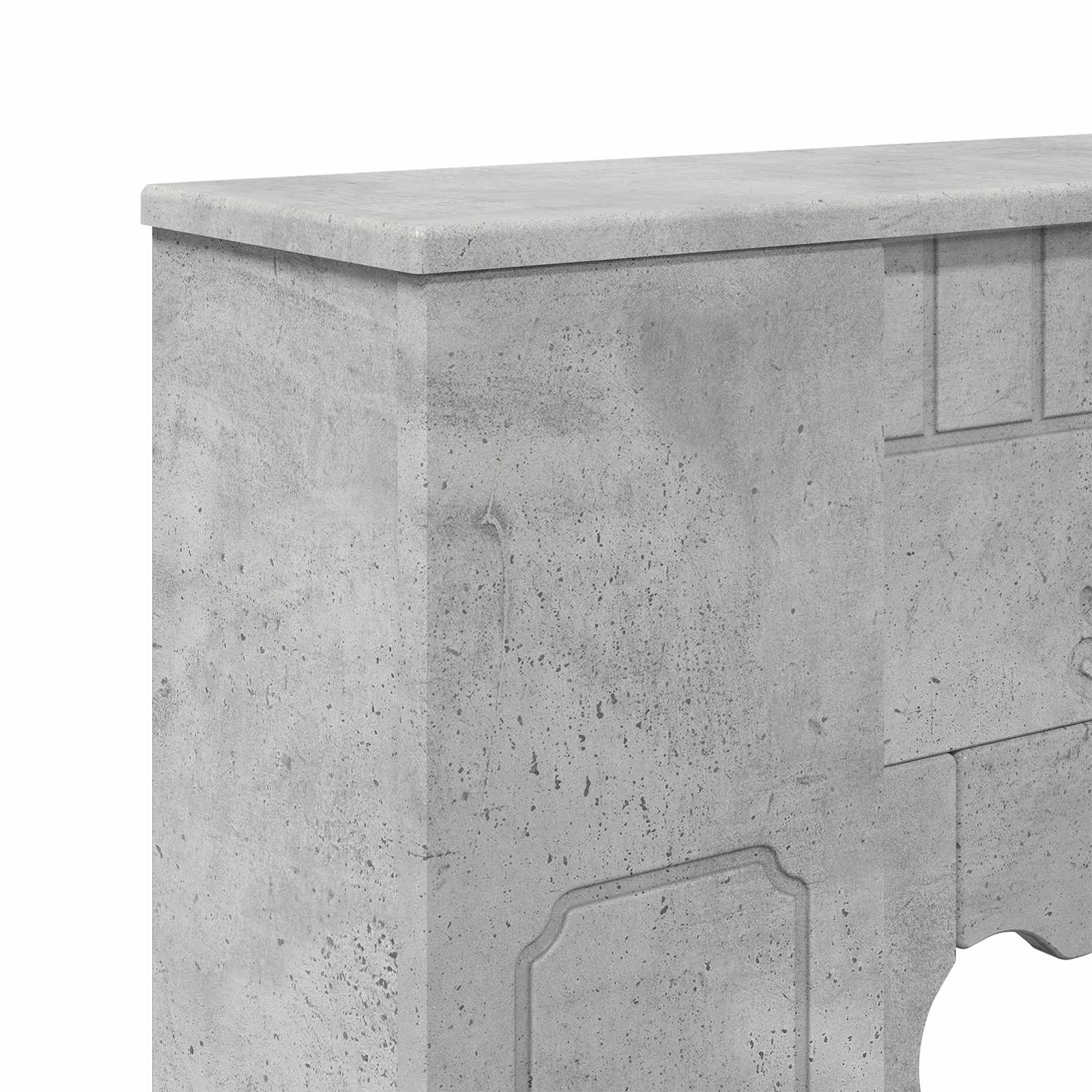 Haardomlijsting Betongrijs 93 x 20 x 89 cm Bewerkt hout
