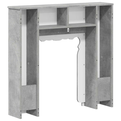 Haardomlijsting Betongrijs 93 x 20 x 89 cm Bewerkt hout