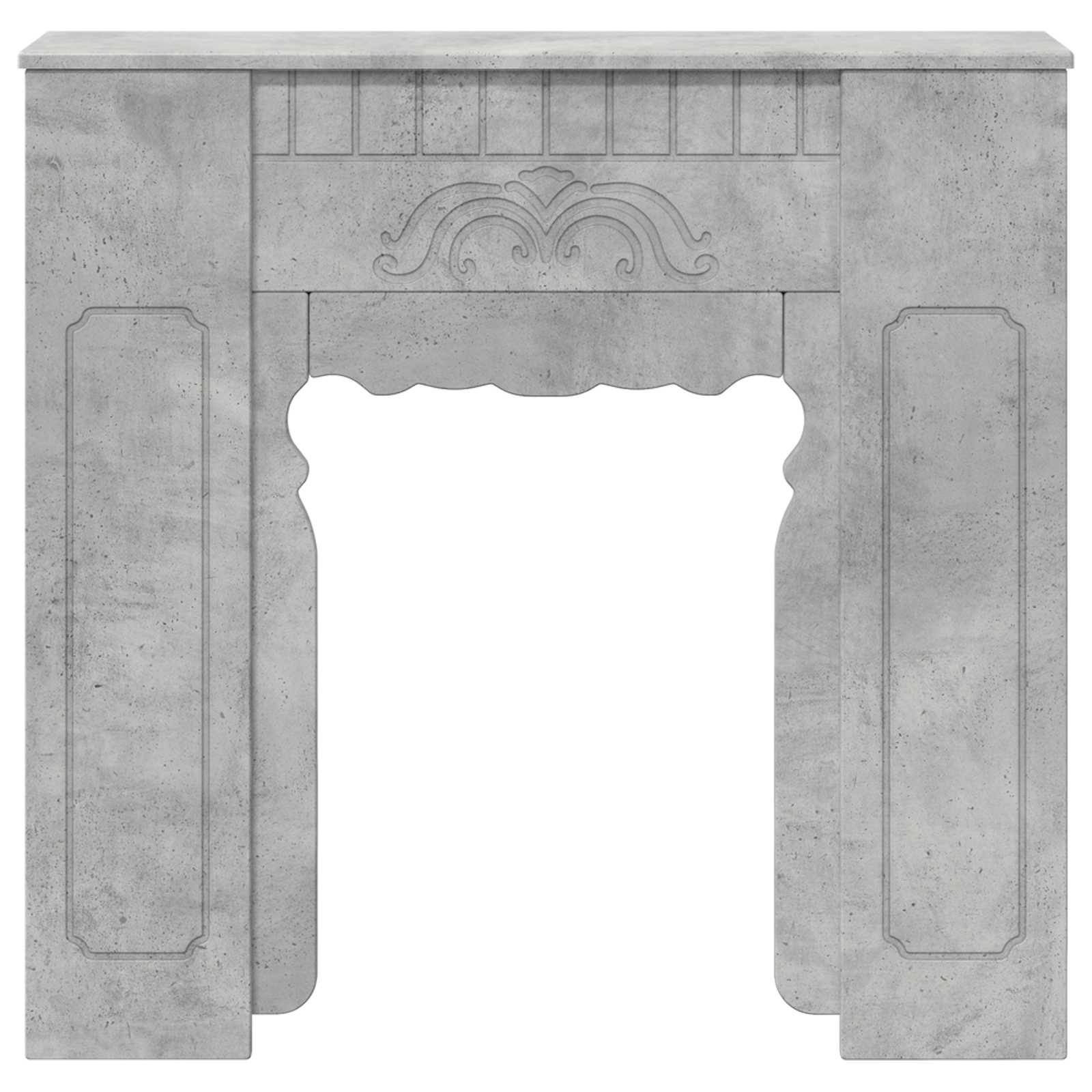 Haardomlijsting Betongrijs 93 x 20 x 89 cm Bewerkt hout