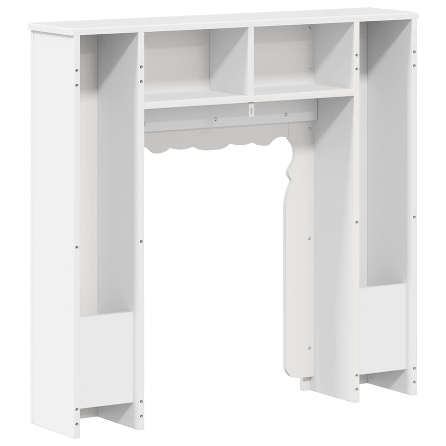 Haardomlijsting Hoogglans Wit 93 x 20 x 89 cm Bewerkt hout