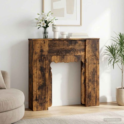 Haardomlijsting Gerookt eiken 93 x 20 x 89 cm Bewerkt hout