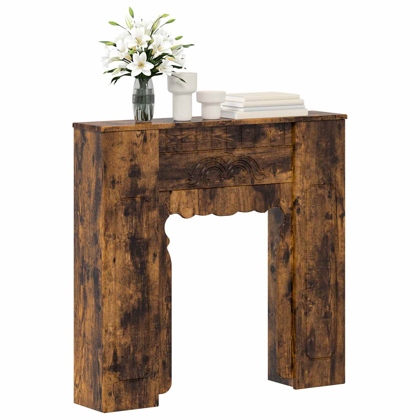 Haardomlijsting Gerookt eiken 93 x 20 x 89 cm Bewerkt hout