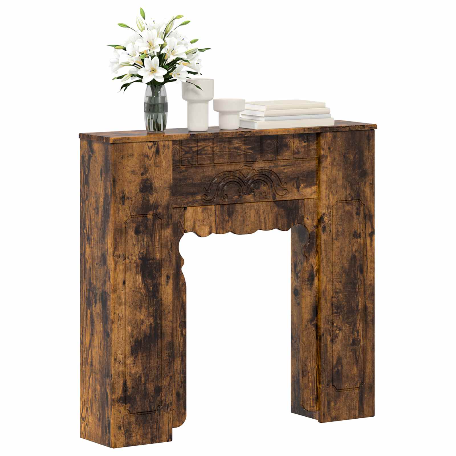 Haardomlijsting Gerookt eiken 93 x 20 x 89 cm Bewerkt hout