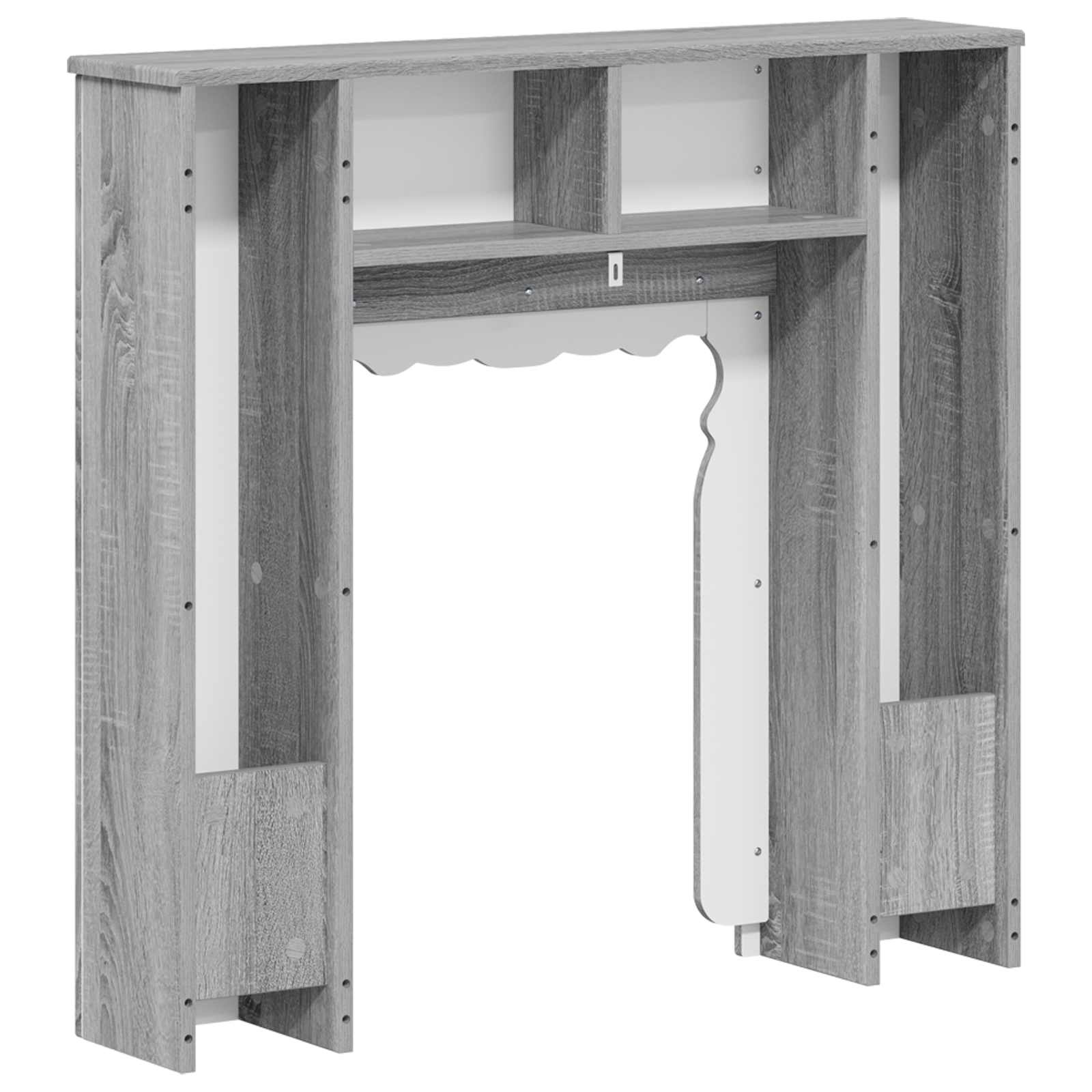 Haardomlijsting Grijs Sonoma 93 x 20 x 89 cm Bewerkt hout