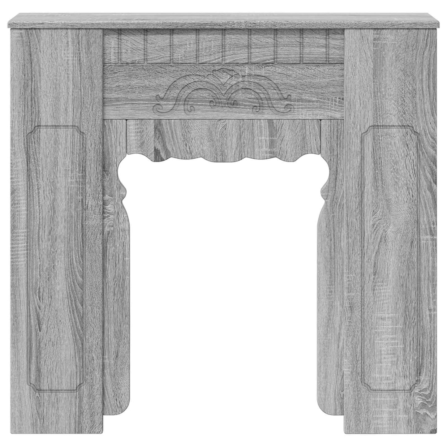 Haardomlijsting Grijs Sonoma 93 x 20 x 89 cm Bewerkt hout