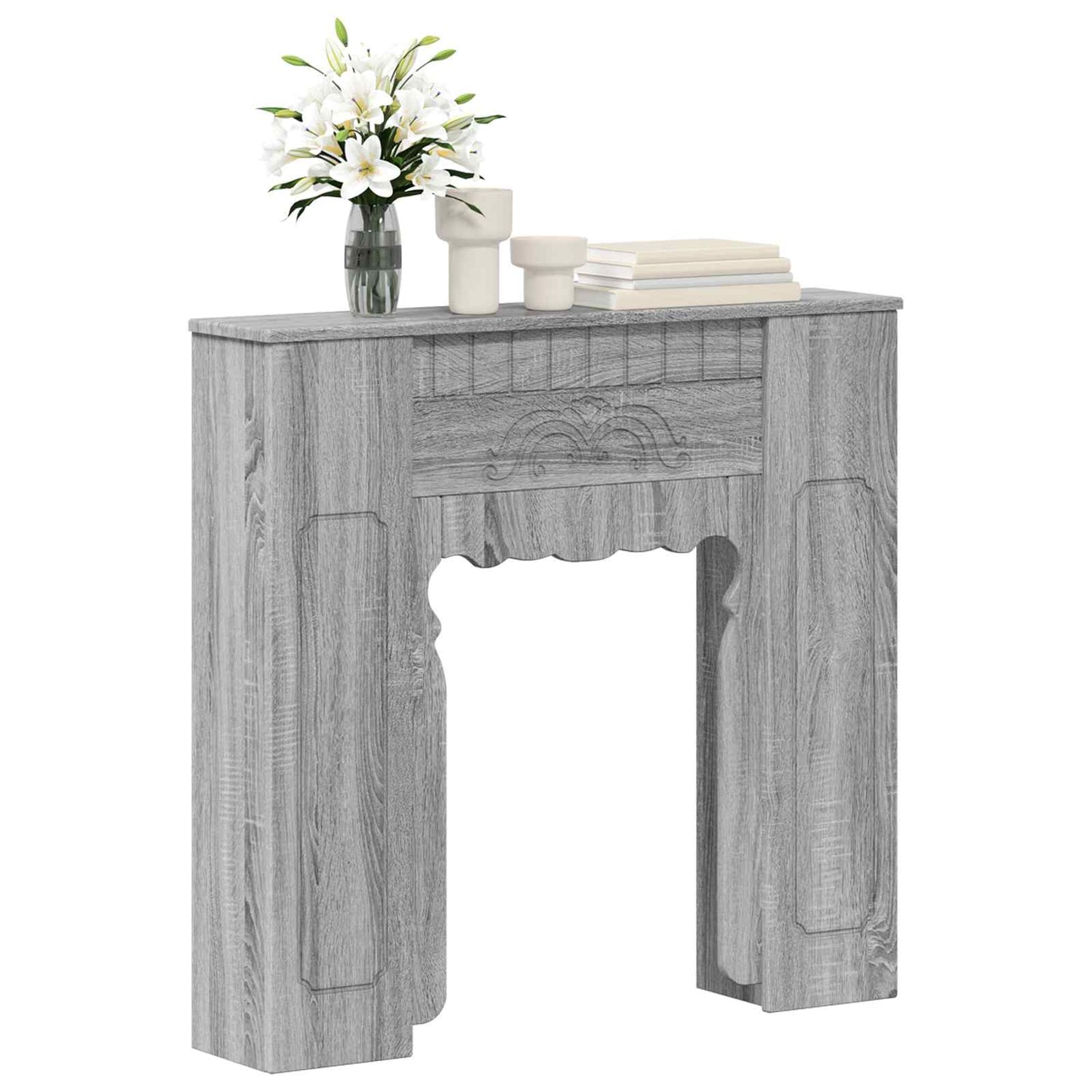 Haardomlijsting Grijs Sonoma 93 x 20 x 89 cm Bewerkt hout