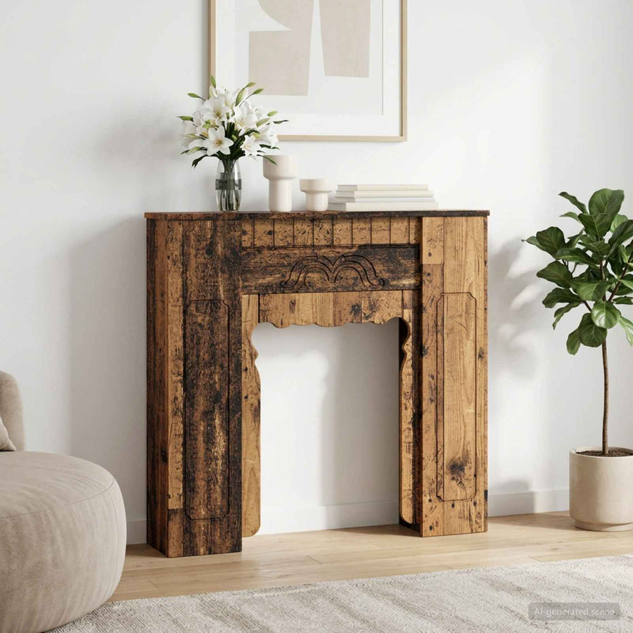 Haardomlijsting Oud hout 93 x 20 x 89 cm Bewerkt hout