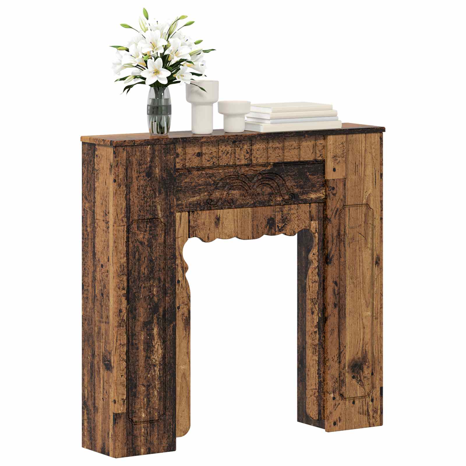 Haardomlijsting Oud hout 93 x 20 x 89 cm Bewerkt hout