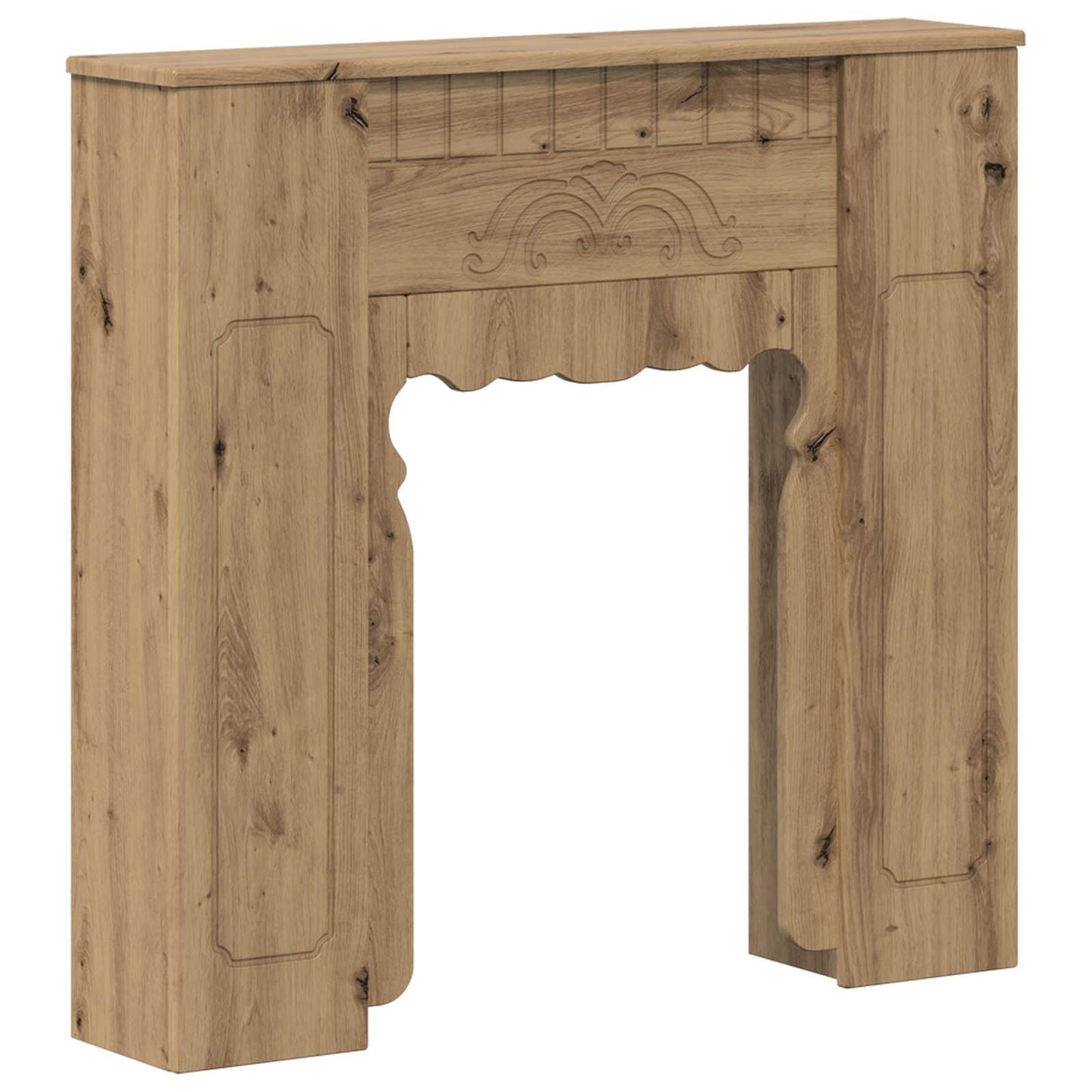 Haardomlijsting Artisanaal eiken 93 x 20 x 89 cm Bewerkt hout