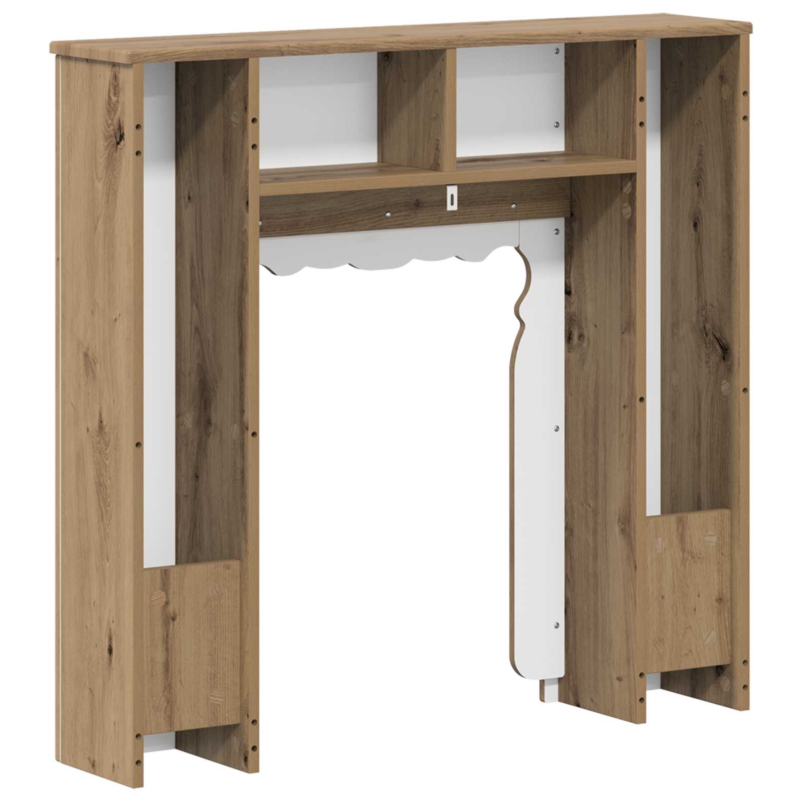 Haardomlijsting Artisanaal eiken 93 x 20 x 89 cm Bewerkt hout