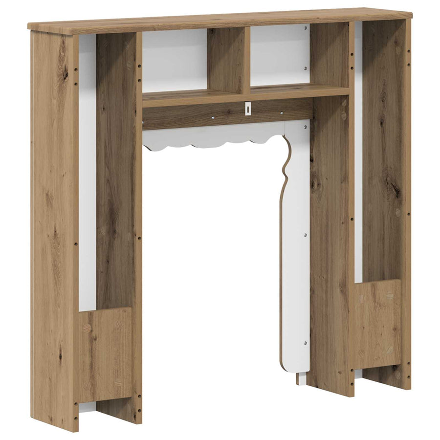 Haardomlijsting Artisanaal eiken 93 x 20 x 89 cm Bewerkt hout