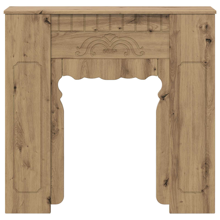 Haardomlijsting Artisanaal eiken 93 x 20 x 89 cm Bewerkt hout