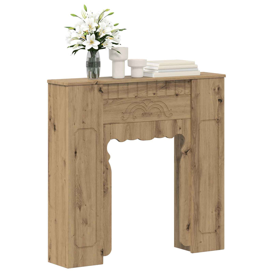 Haardomlijsting Artisanaal eiken 93 x 20 x 89 cm Bewerkt hout
