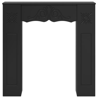 Haardomlijsting Zwart 102 x 20 x 102 cm Bewerkt hout