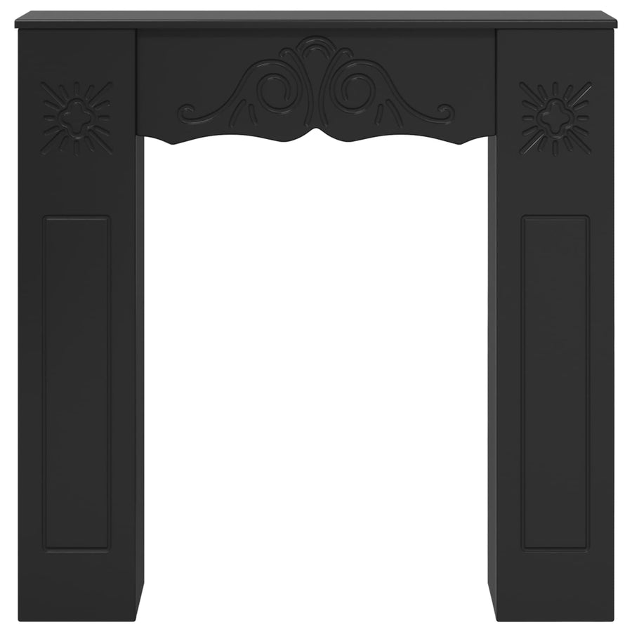 Haardomlijsting Zwart 102 x 20 x 102 cm Bewerkt hout