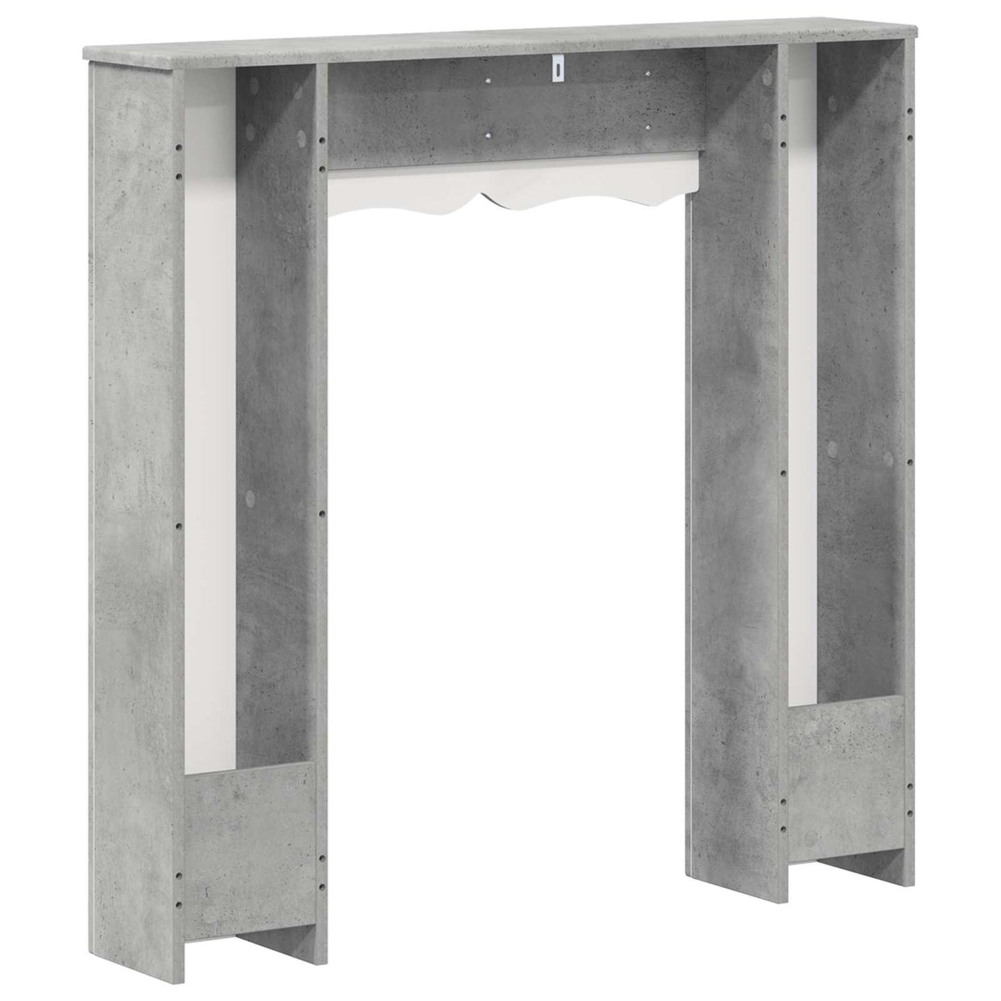 Haardomlijsting Betongrijs 102 x 20 x 102 cm Bewerkt hout