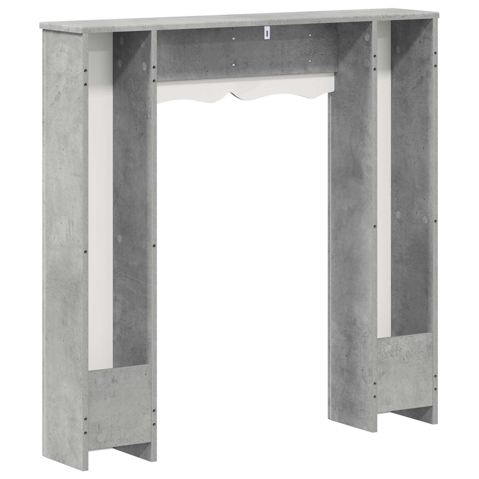 Haardomlijsting Betongrijs 102 x 20 x 102 cm Bewerkt hout