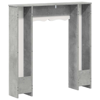 Haardomlijsting Betongrijs 102 x 20 x 102 cm Bewerkt hout