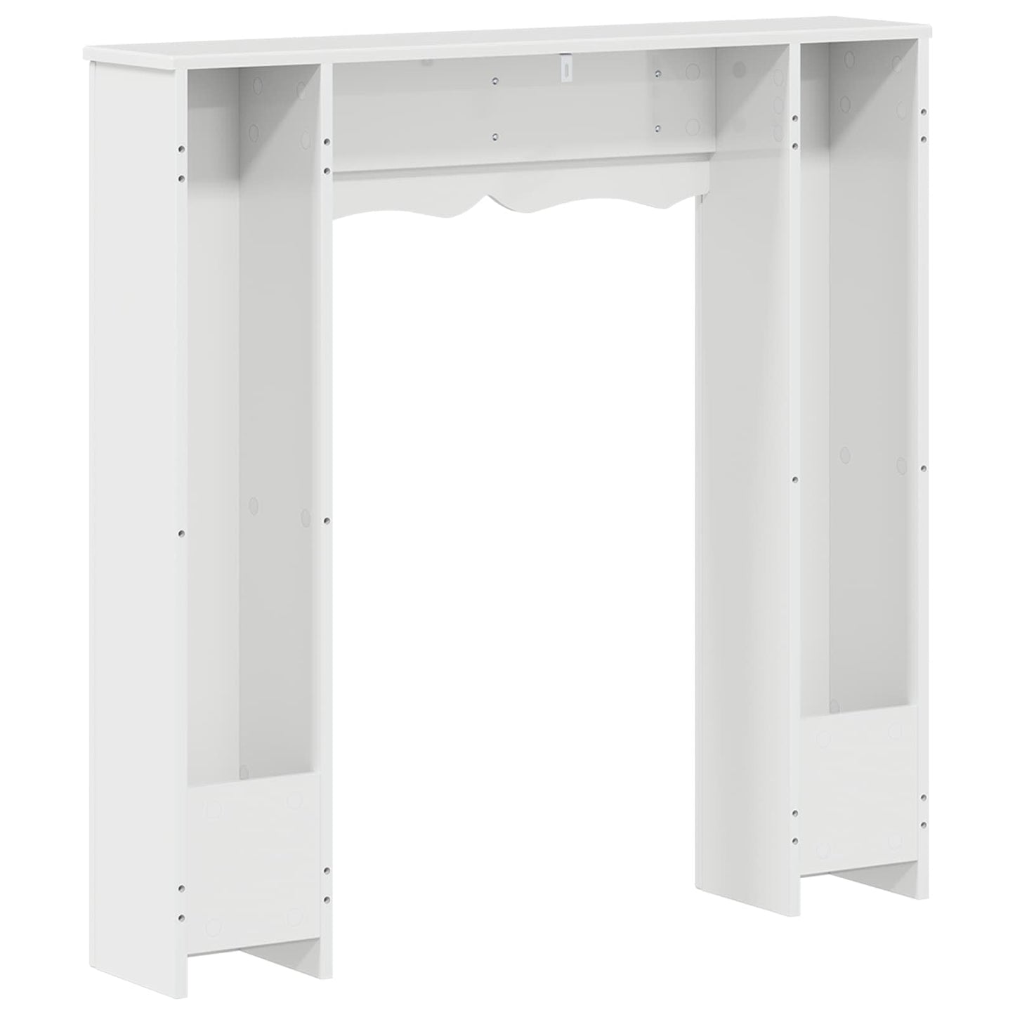 Haardomlijsting Hoogglans Wit 102 x 20 x 102 cm Bewerkt hout