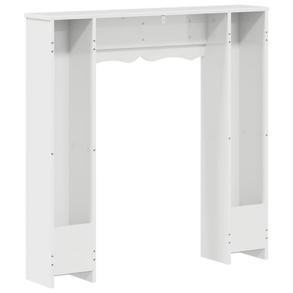 Haardomlijsting Hoogglans Wit 102 x 20 x 102 cm Bewerkt hout