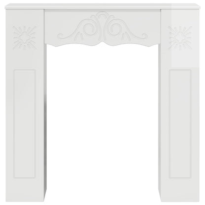 Haardomlijsting Hoogglans Wit 102 x 20 x 102 cm Bewerkt hout