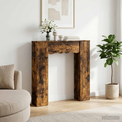 Haardomlijsting Gerookt eiken 102 x 20 x 102 cm Bewerkt hout