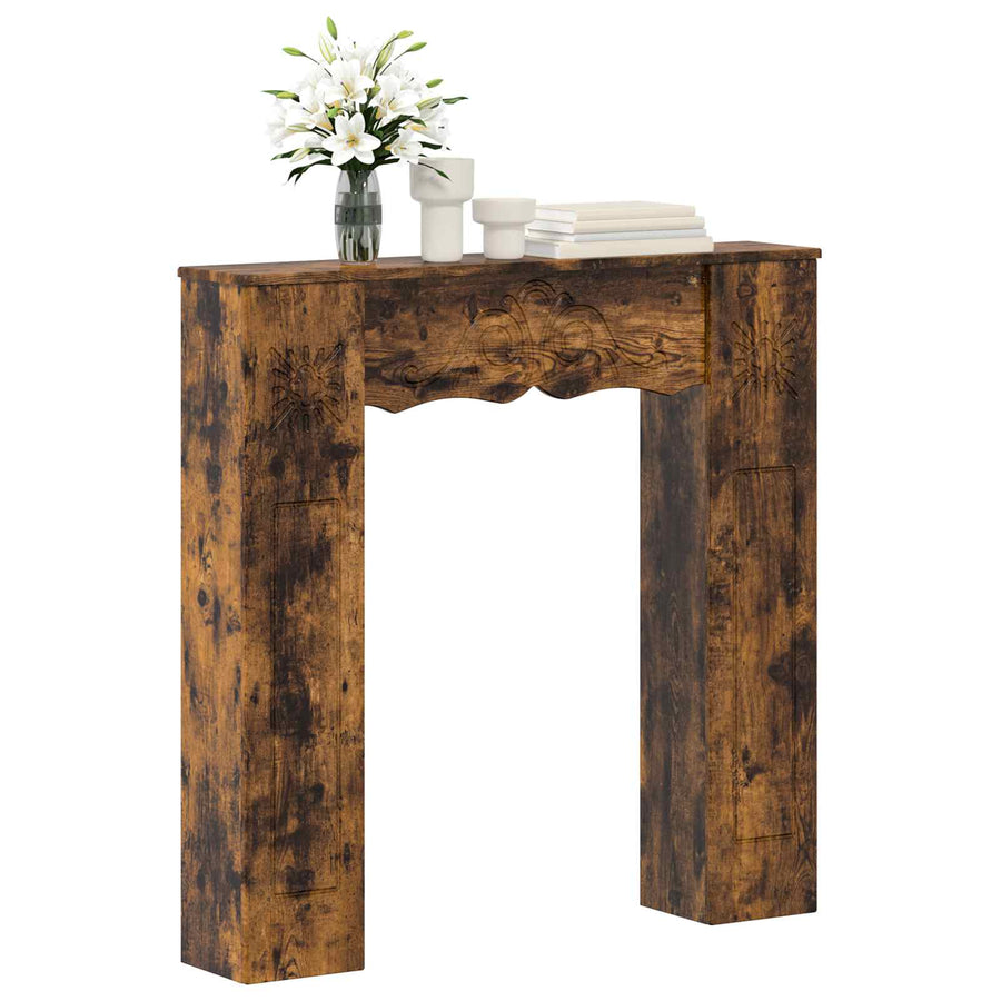 Haardomlijsting Gerookt eiken 102 x 20 x 102 cm Bewerkt hout