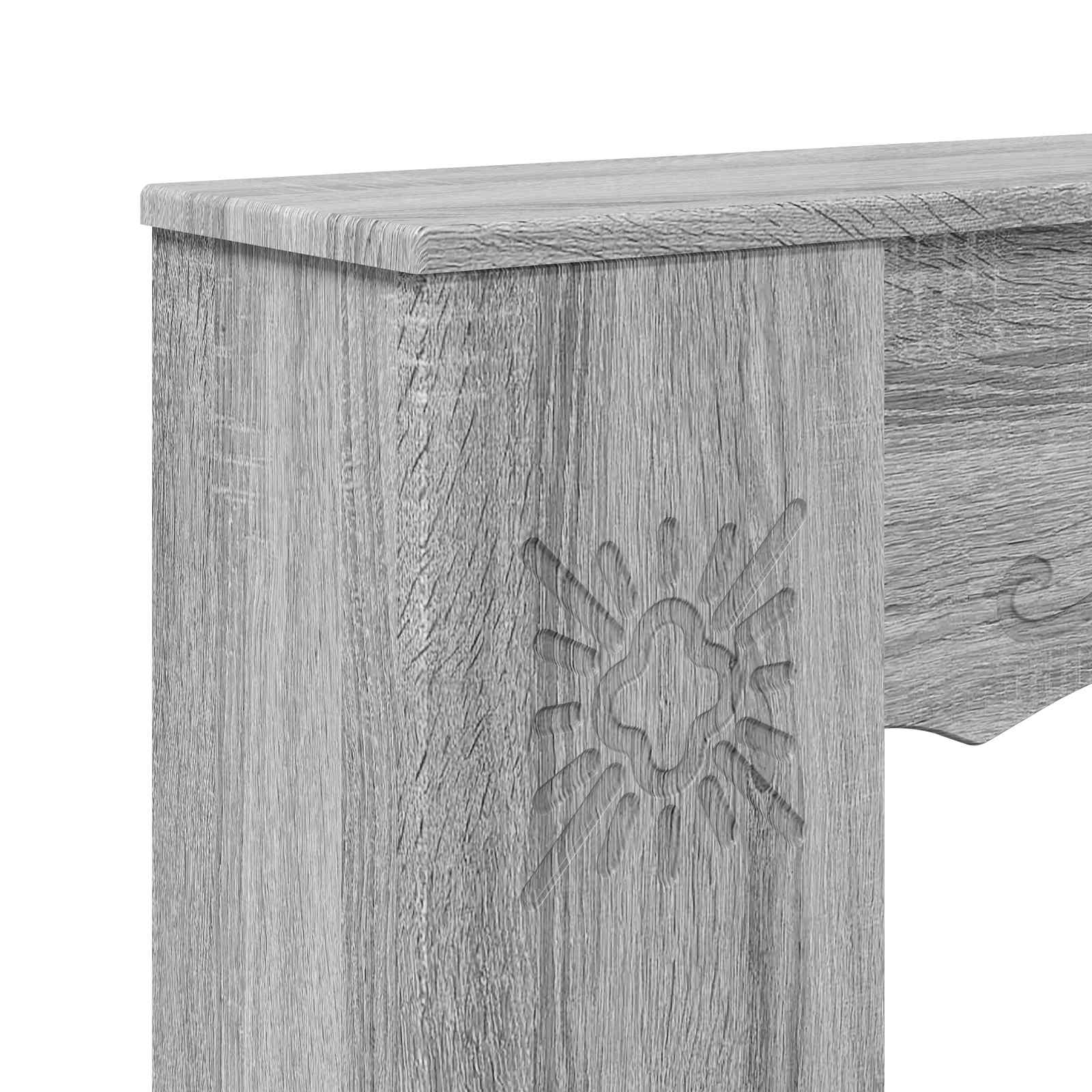 Haardomlijsting Grijs Sonoma 102 x 20 x 102 cm Bewerkt hout