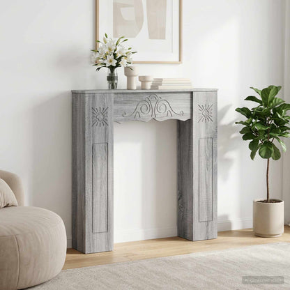 Haardomlijsting Grijs Sonoma 102 x 20 x 102 cm Bewerkt hout