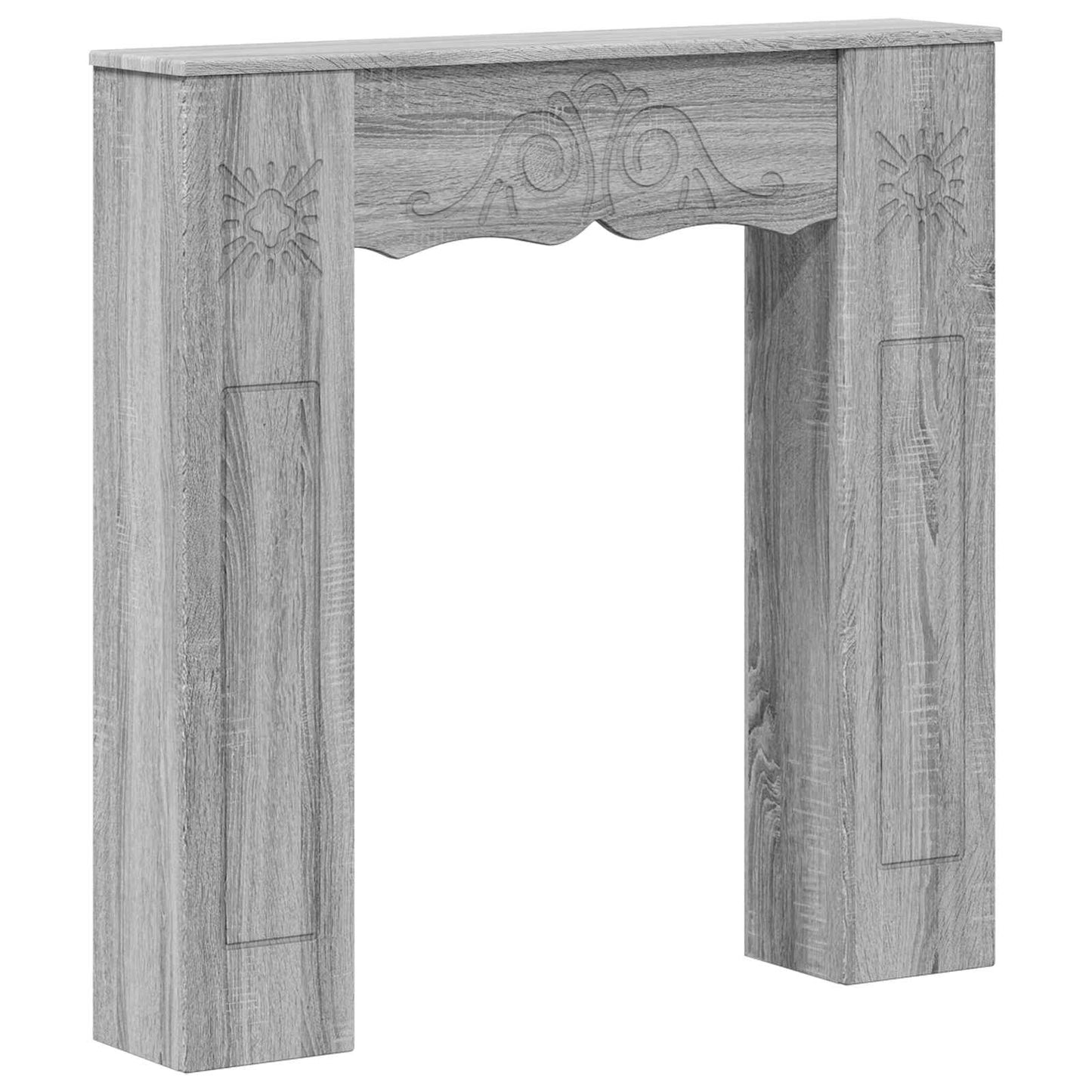 Haardomlijsting Grijs Sonoma 102 x 20 x 102 cm Bewerkt hout