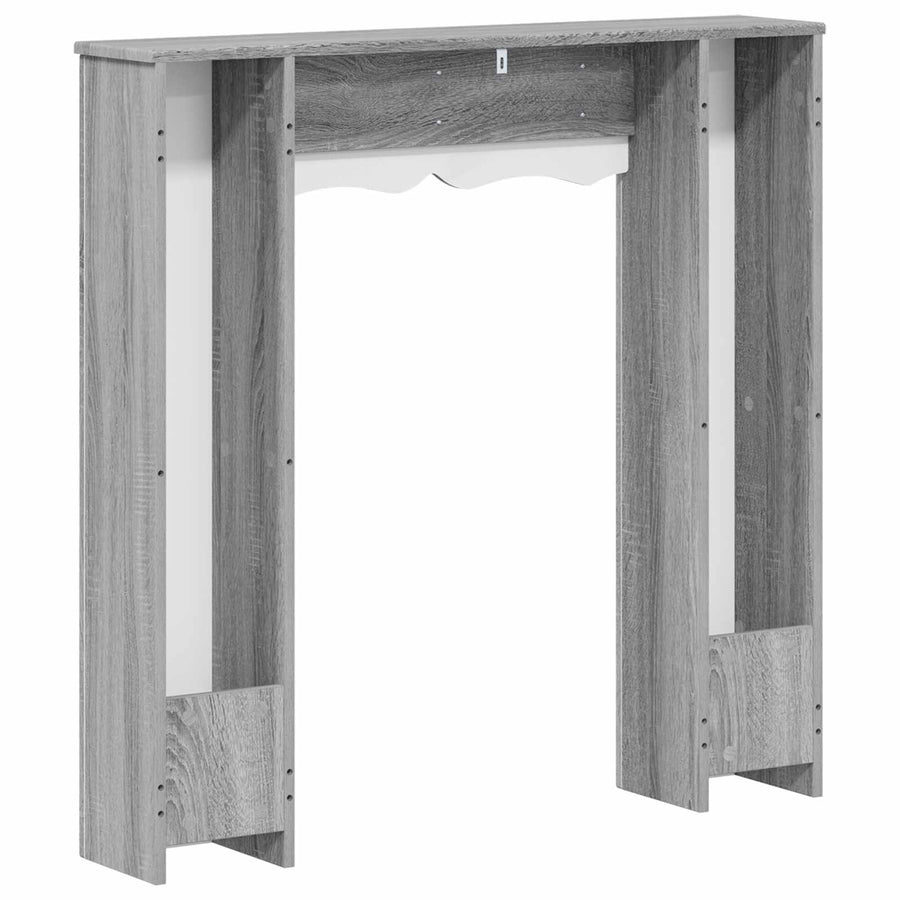 Haardomlijsting Grijs Sonoma 102 x 20 x 102 cm Bewerkt hout