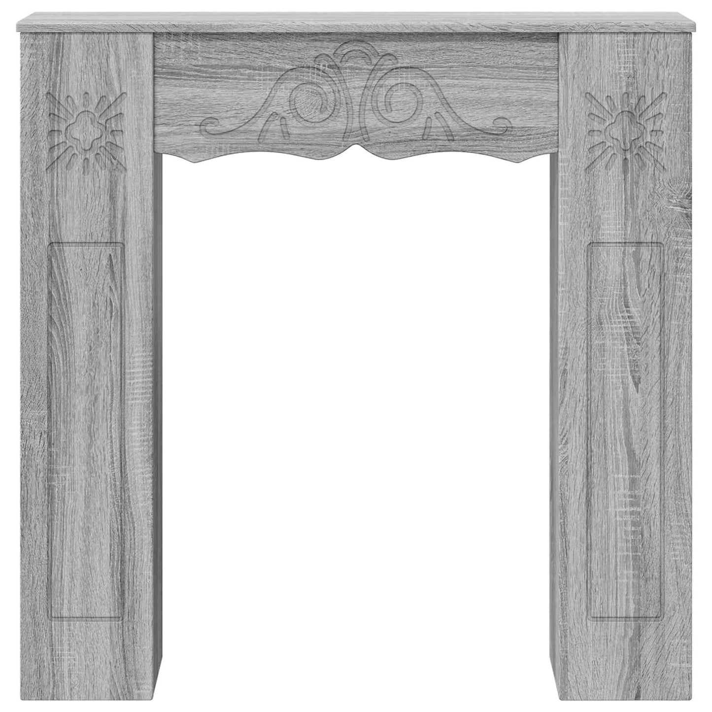 Haardomlijsting Grijs Sonoma 102 x 20 x 102 cm Bewerkt hout