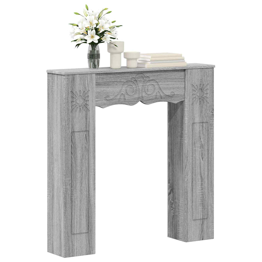 Haardomlijsting Grijs Sonoma 102 x 20 x 102 cm Bewerkt hout
