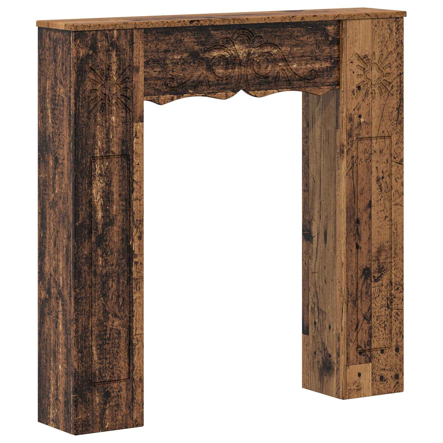 Haardomlijsting Oud hout 102 x 20 x 102 cm Bewerkt hout