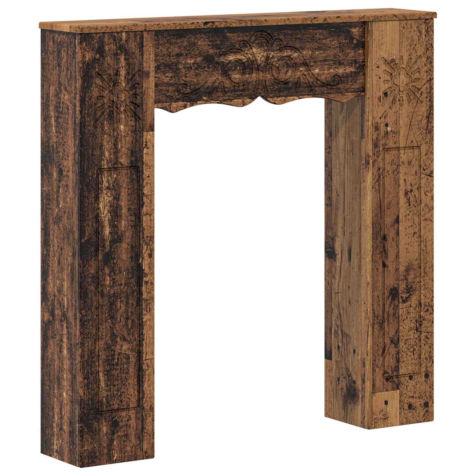 Haardomlijsting Oud hout 102 x 20 x 102 cm Bewerkt hout