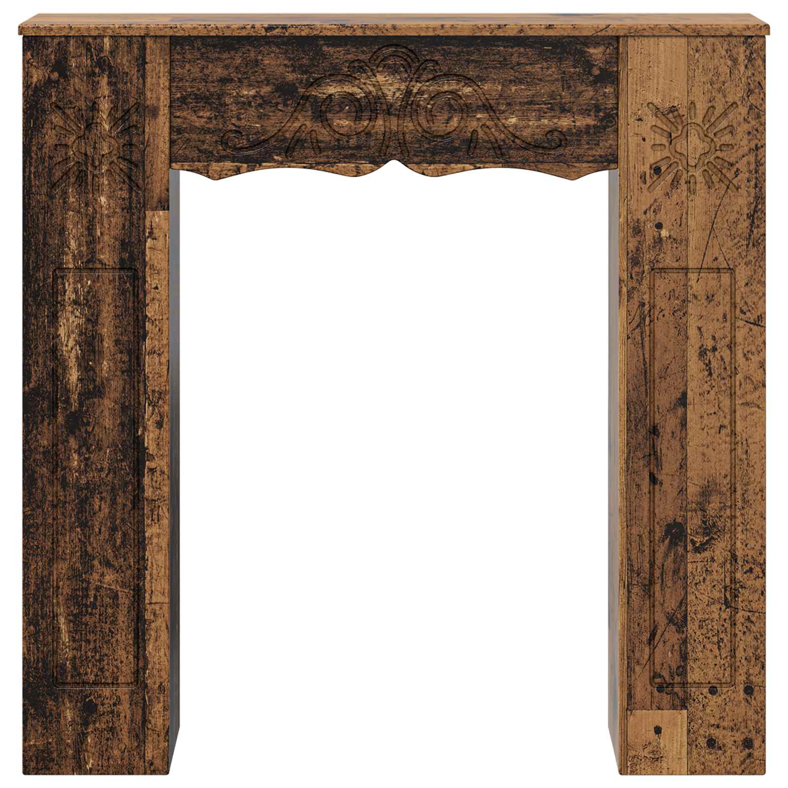 Haardomlijsting Oud hout 102 x 20 x 102 cm Bewerkt hout