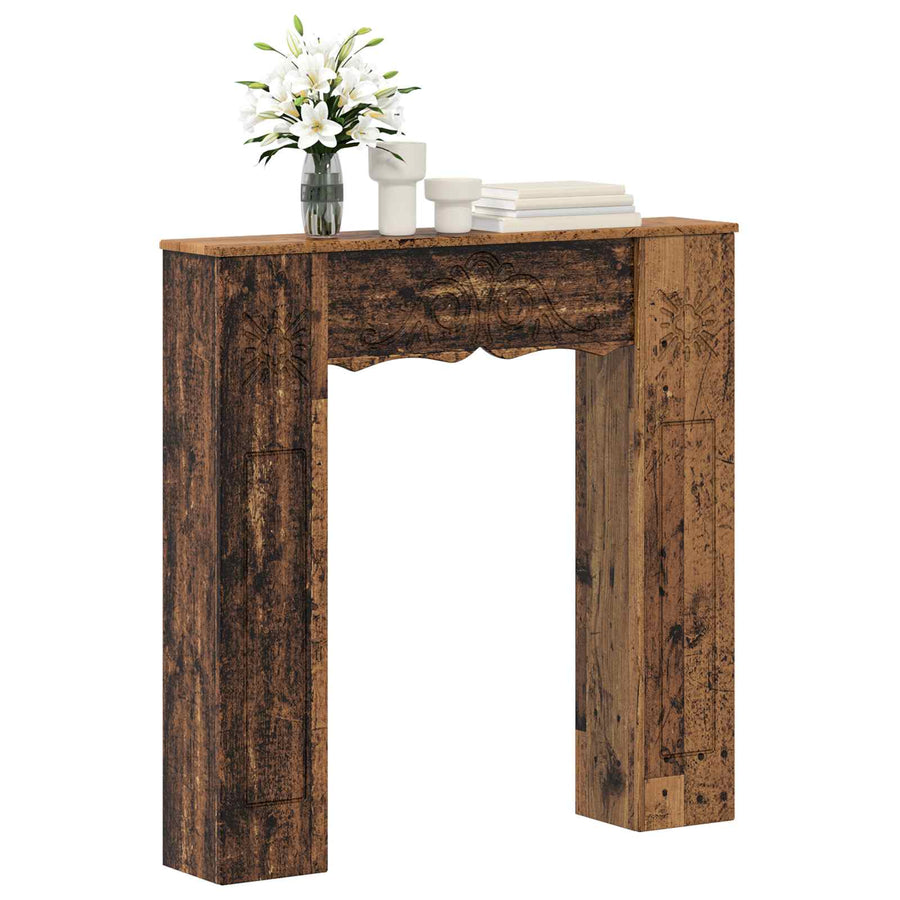 Haardomlijsting Oud hout 102 x 20 x 102 cm Bewerkt hout