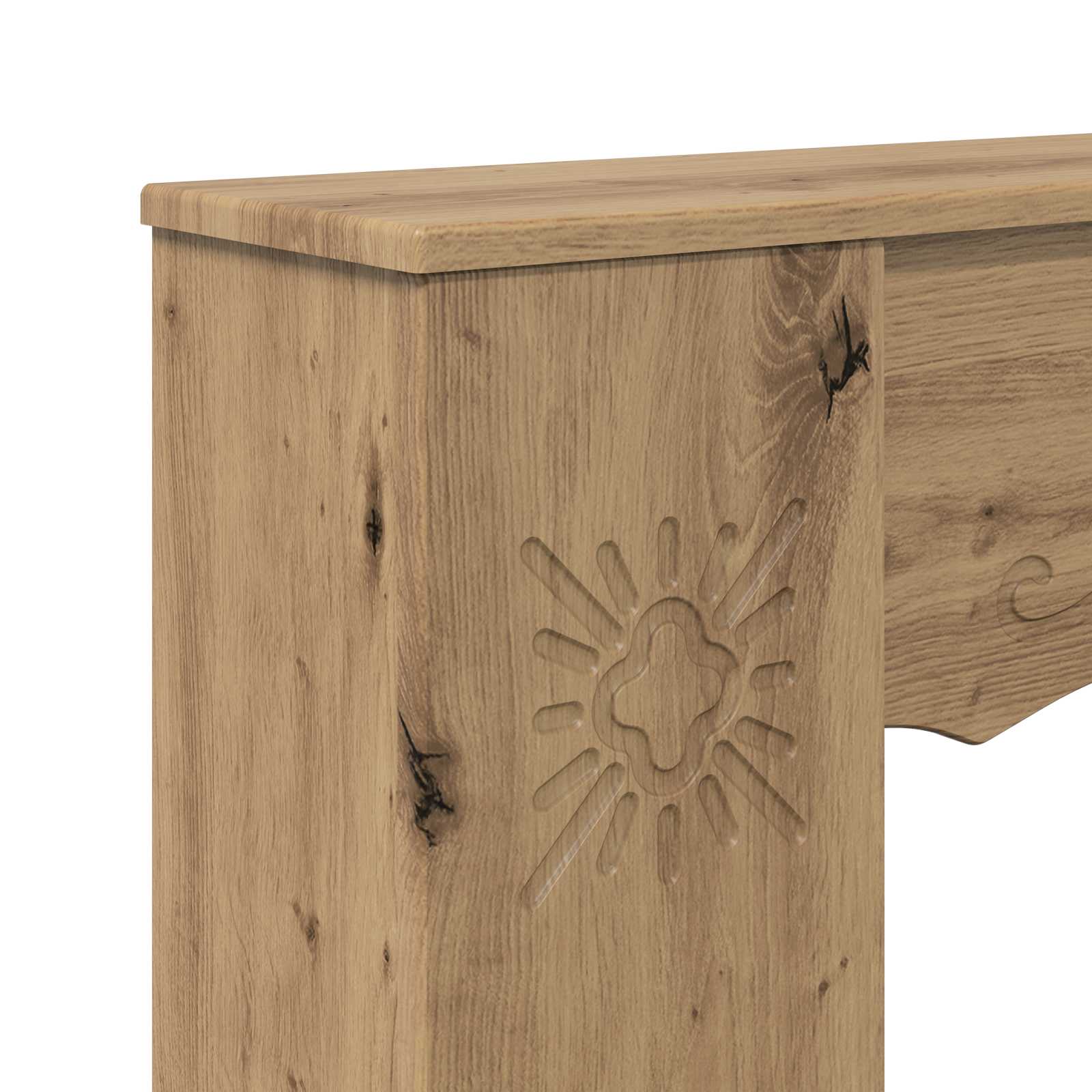 Haardomlijsting Artisanaal eiken 102 x 20 x 102 cm Bewerkt hout