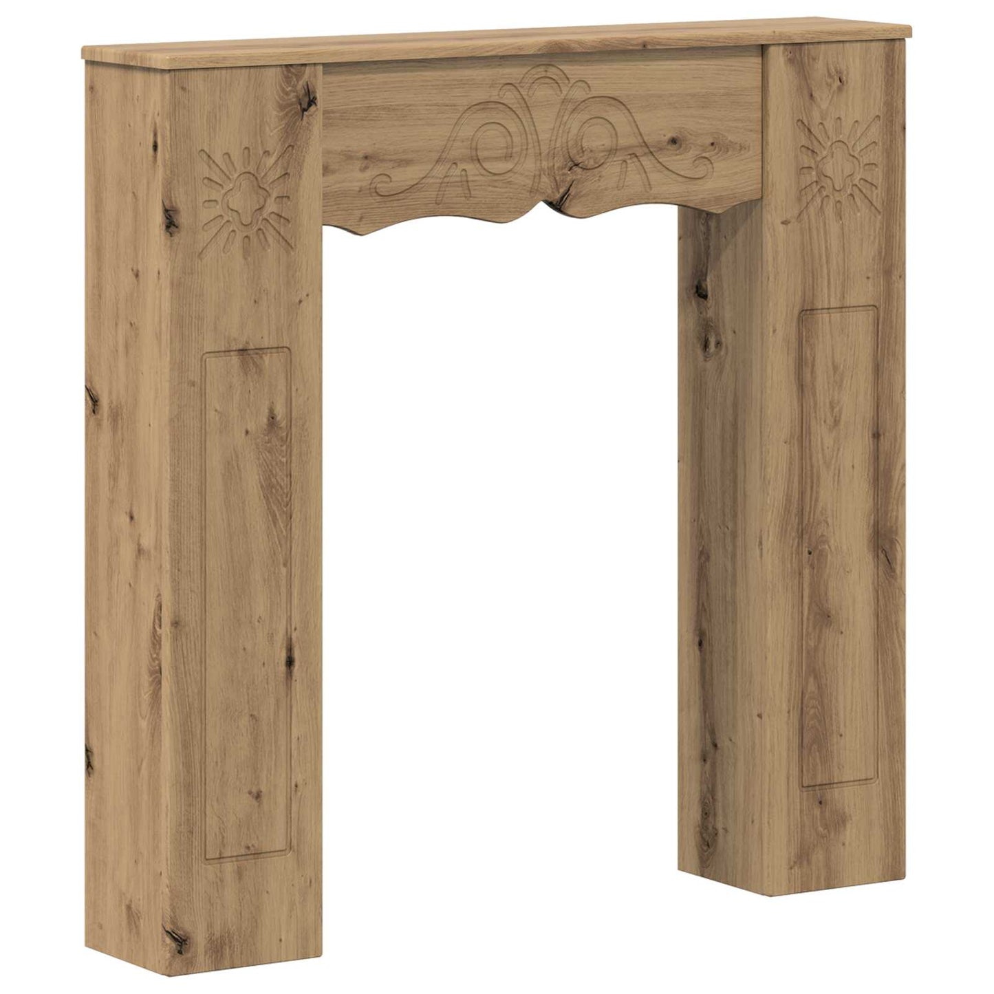Haardomlijsting Artisanaal eiken 102 x 20 x 102 cm Bewerkt hout