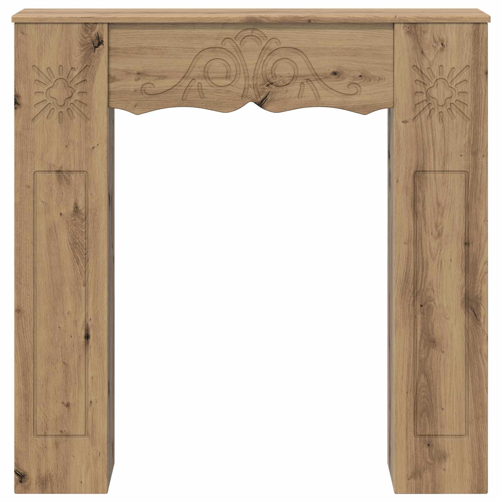 Haardomlijsting Artisanaal eiken 102 x 20 x 102 cm Bewerkt hout
