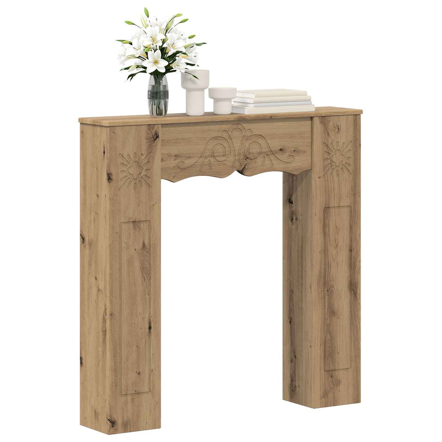 Haardomlijsting Artisanaal eiken 102 x 20 x 102 cm Bewerkt hout