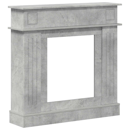 Haardomlijsting Betongrijs 102 x 26 x 100 cm Bewerkt hout